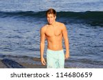 Small photo of MALIBU - OCT 4: Thomas Kasp who recently finished shooting 'Space Warriors' and is known for his role on 'Modern Family' is seen during a magazine shoot on the beach on October 4, 2012 in Malibu, CA