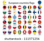 set of round buttons with flags ... | Shutterstock . vector #111571256
