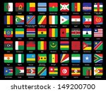 set of african flags icons over ... | Shutterstock .eps vector #149200700