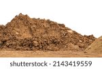 Small photo of Brown mound isolates dug up and left on the ground to prepare for landfill to improve construction in rural Thailand.