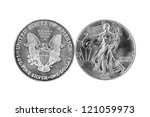 both side of silver dollar... | Shutterstock . vector #121059973