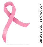 pink ribbon vector isolated on... | Shutterstock .eps vector #1197407209