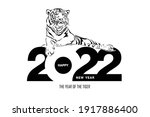 happy new year 2022 year of... | Shutterstock .eps vector #1917886400