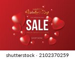 valentines day sale promotion... | Shutterstock .eps vector #2102370259
