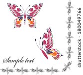 background with butterflies | Shutterstock .eps vector #180049766