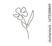 flower vector one line art logo.... | Shutterstock .eps vector #1675288849