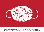 coronavirus lettering vector... | Shutterstock .eps vector #1677243889