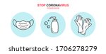 stop coronavirus text icon.... | Shutterstock .eps vector #1706278279