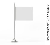 simple flag on a pole. 3d... | Shutterstock . vector #615513329