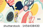 creative doodle art header with ... | Shutterstock .eps vector #1456438430