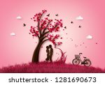 illustration  of love and... | Shutterstock .eps vector #1281690673