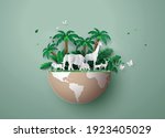 world wildlife day with the... | Shutterstock .eps vector #1923405029