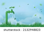 concept of ecology and wolrd... | Shutterstock .eps vector #2132948823