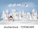 merry christmas and happy new... | Shutterstock .eps vector #729382489