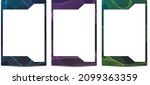 dynamic neon waves card frame... | Shutterstock .eps vector #2099363359