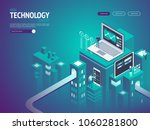 high technology concept.... | Shutterstock .eps vector #1060281800
