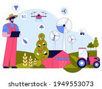 Smart Farming Concept. Farmer...