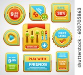 game user interface elements ... | Shutterstock .eps vector #600705863
