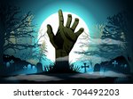 halloween background. zombie... | Shutterstock .eps vector #704492203