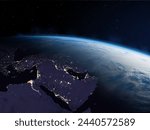 Planet earth from the space at...