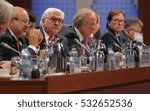 Small photo of Hamburg, Germany. December 9th 2016: German Foreign Minister Steinmeier at the Closing Session of the 23rd OSCE Ministerial Council. Ending of German Chairmanship, beginning of Austrian Chairmanship