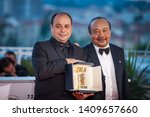 Small photo of CANNES, FRANCE - MAY 25, 2019: Cesar Diaz, winner of the Camera d'Or award poses with President of the Camera d'or jury Rithy Panh at the winner photocall during the 72nd annual Cannes Film Festival