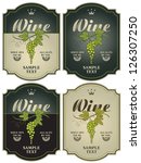 set of four labels for wine... | Shutterstock .eps vector #126307250