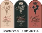 vector set of three labels for... | Shutterstock .eps vector #1485900116