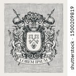 vector heraldic coat of arms in ... | Shutterstock .eps vector #1500209819