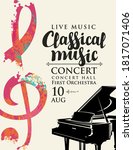 poster for a live classical... | Shutterstock .eps vector #1817071406