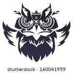 decorative vector owl | Shutterstock .eps vector #160041959
