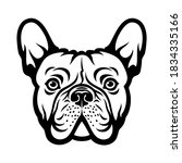 french bulldog face isolated... | Shutterstock .eps vector #1834335166