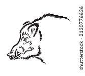 isolated boar animal   vector... | Shutterstock .eps vector #2130776636