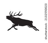a deer jumping or running  ... | Shutterstock .eps vector #2132550023
