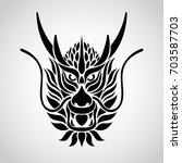 dragon logo vector icon... | Shutterstock .eps vector #703587703