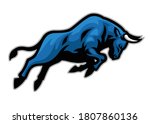 vector of charging bull mascot... | Shutterstock .eps vector #1807860136