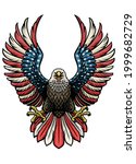 eagle of america in hand drawn... | Shutterstock .eps vector #1999682729