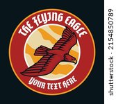 vector of flying eagle badge... | Shutterstock .eps vector #2154850789