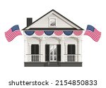 american old house celebrating... | Shutterstock .eps vector #2154850833