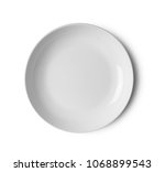 white plate on white background | Shutterstock . vector #1068899543