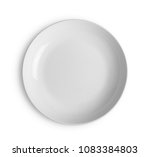 white plate on white background | Shutterstock . vector #1083384803