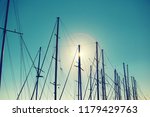 Masts Of Sailing Yachts And...