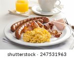Breakfast Plate With Sausages ...