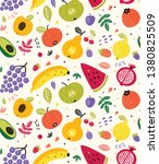 cute fruit summer seamless... | Shutterstock .eps vector #1380825509