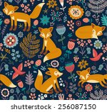 Colorful Pattern With A Fox