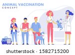 veterinary  vaccination concept ... | Shutterstock .eps vector #1582715200