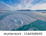Sea Ice and a Glacial Landscape near the Eqip Sermia Glacier in Western Greenland