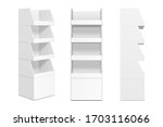 mockup cardboard retail shelves ... | Shutterstock .eps vector #1703116066
