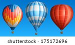 Hot Air Balloons  Isolated On...