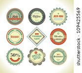 set of retro labels  buttons... | Shutterstock .eps vector #109425569